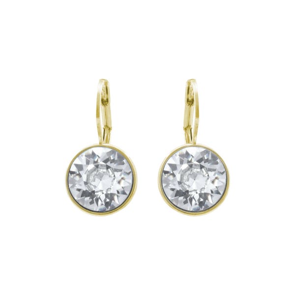 Baby  Round Bella Gold-Plated Crystal Earrings made with Genuine SWAROVSKI Crystals