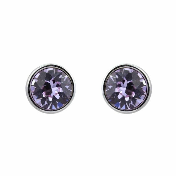 Bella pierced earrings white shop rhodium plating