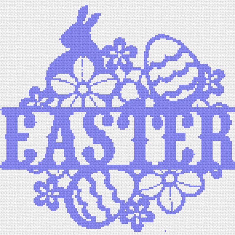 Easter Cross Stitch PDF Pattern Etsy