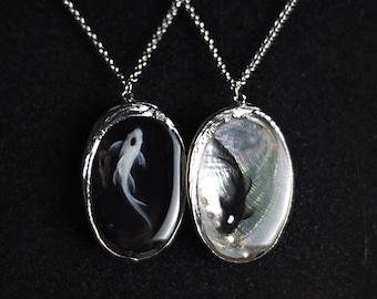 Yin Yang Fish Necklace, Avatar The Last Airbender, Fish Painting, Yin Yang Art, Couple Koi Fish Necklace