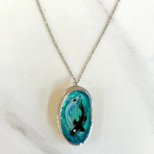 Collier poisson Yin Yang, Avatar le dernier maître de l'air, peinture de poisson, art Yin Yang, collier couple poissons Koi image 14