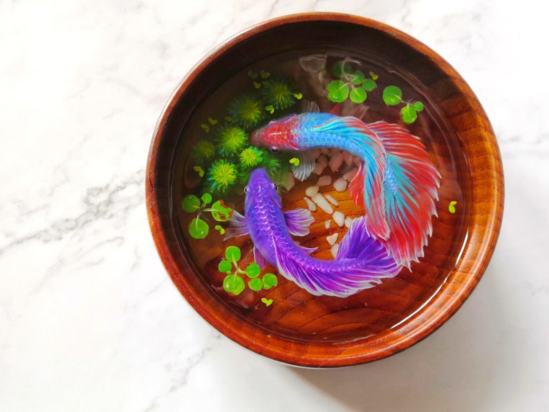 Beautiful Betta Fish Resin Painting resin art acrylic Etsy