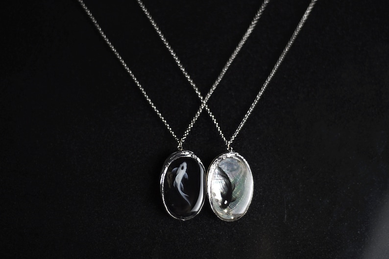Collier poisson Yin Yang, Avatar le dernier maître de l'air, peinture de poisson, art Yin Yang, collier couple poissons Koi image 1