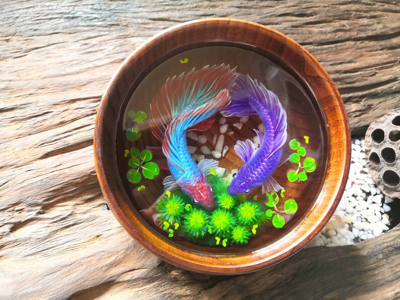 Beautiful Betta Fish Resin Painting resin art acrylic Etsy