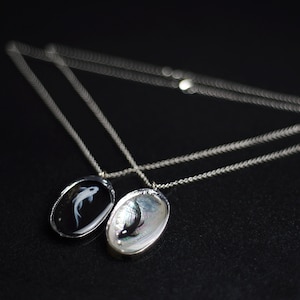 Collier poisson Yin Yang, Avatar le dernier maître de l'air, peinture de poisson, art Yin Yang, collier couple poissons Koi Yin and Yang
