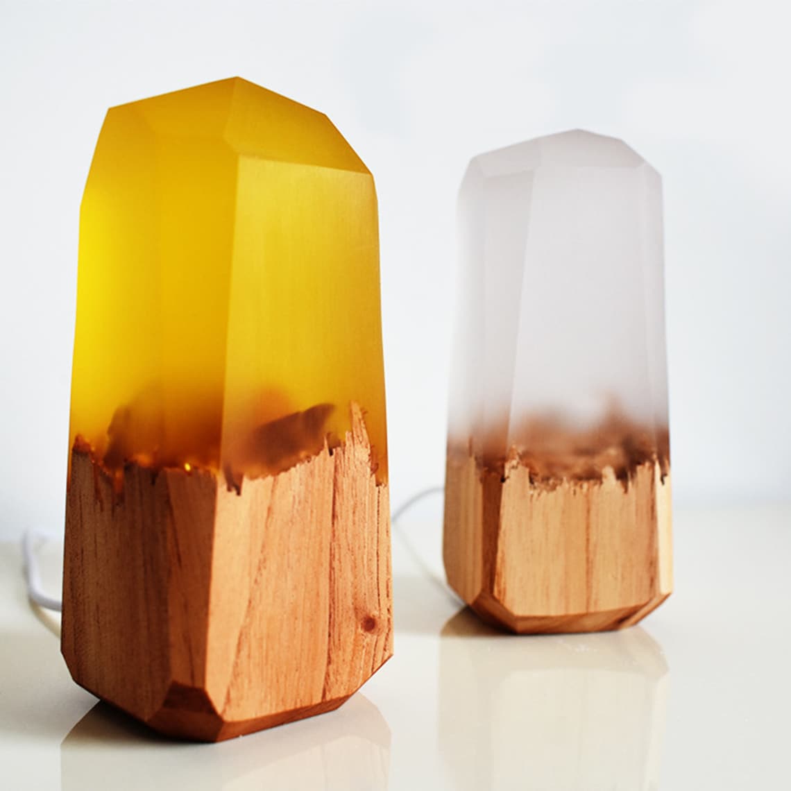 Handmade Resin and Wood Night Light Resin Art House Warming | Etsy