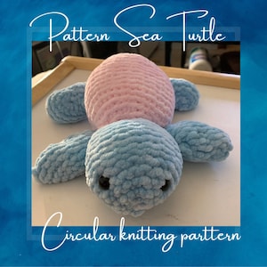 Sea Turtle downloadable  Circular knitting machine pdf pattern-22 pin kitting machine pattern