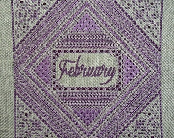 Birthstone Series: Amethyst PDF Chart by Northern Expressions Needlework