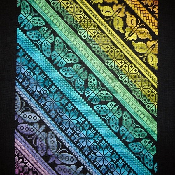 Twisted Rainbow Sampler PDF-Diagramm von Northern Expressions Needlework