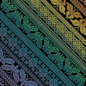 Twisted Rainbow Sampler CROSS STITCH version PDF Chart by Northern Expressions Needlework
