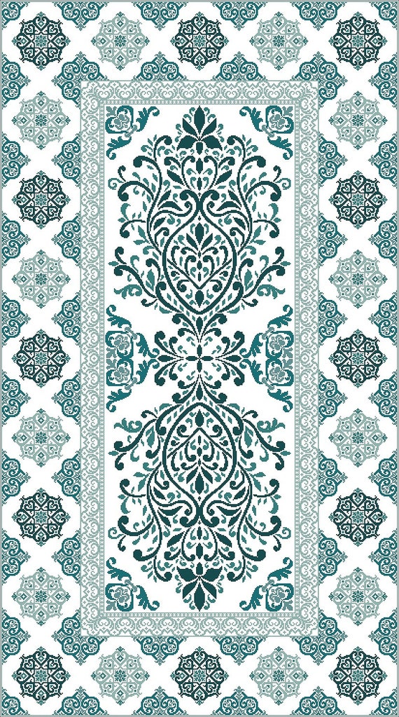 Tapestry in Teal PDF Chart by Northern Expressions Needlework Etsy Canada