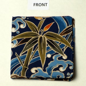 Bifold wallet - Japanese-inspired carp print - RFID PROTECTION - fits most international currencies