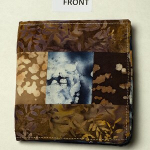 Bifold wallet - patchwork batik - RFID PROTECTION - fits most international currencies