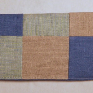 Schöne Patchwork Leinen Scheckheft deckt mit vielen Organizer-Funktionen!