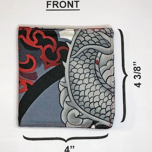 Bifold wallet - Japans geïnspireerde draken - RFID PROTECTION - past bij de meeste internationale valuta&#39;s