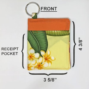 Keychain Mini Bifold wallet - Hawaiian Aloha - RFID PROTECTION