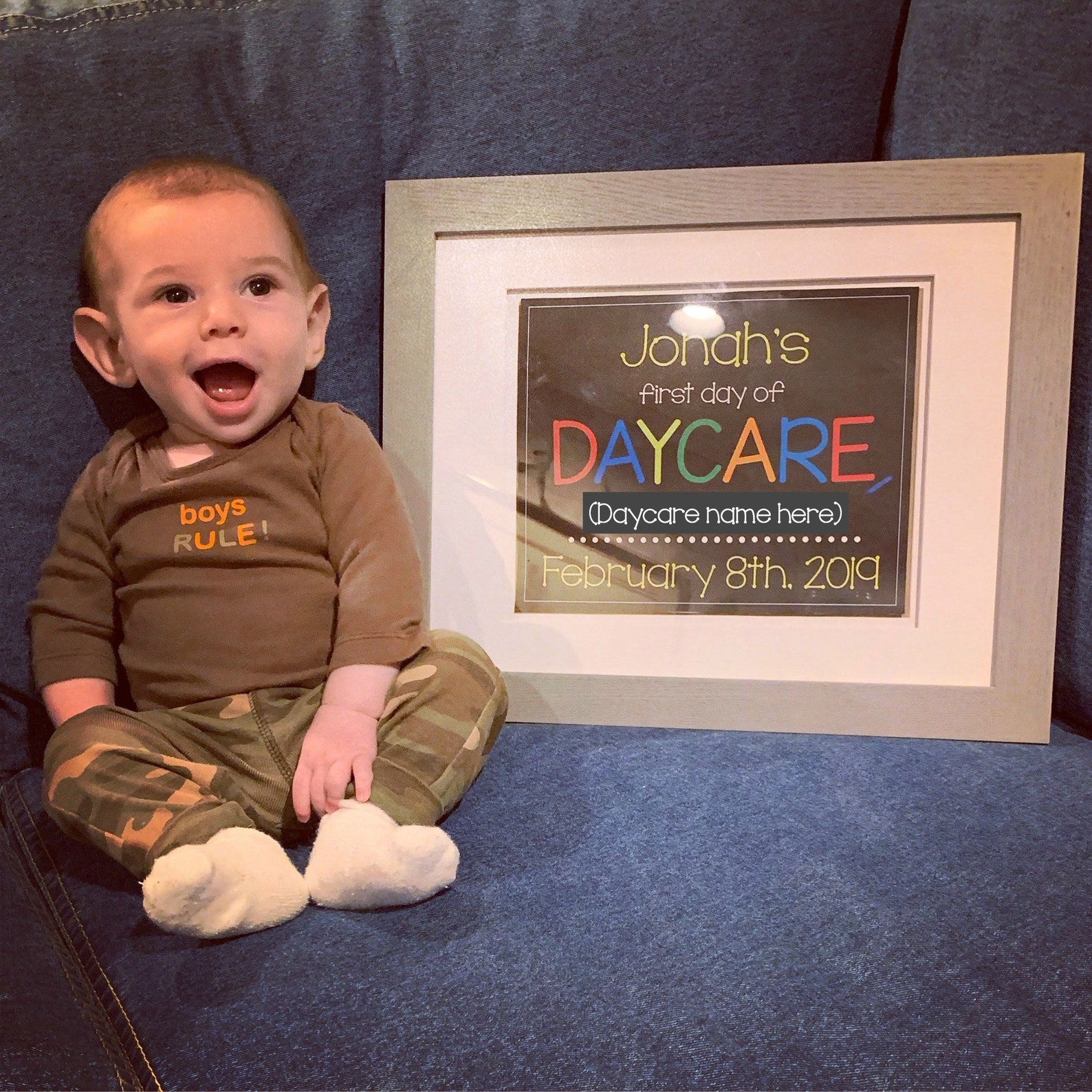 My First Day of Daycare Daycare 1st Day of Daycare Sign Etsy