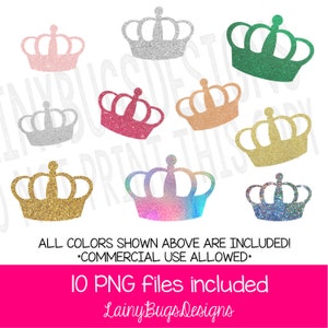 Clipart couronne de princesse royale - fichiers PNG - couronnes de princesse - couronnes scintillantes - usage commercial - diadèmes scintillants - éléments de conception de princesse