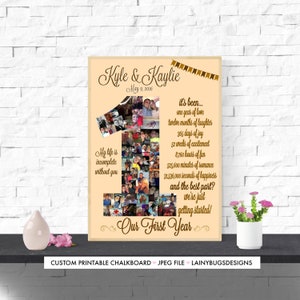 One Year Anniversary - Our First Year - First Year Together - Anniversary Gift - Love - Anniversary - 1 Year Anniversary - DIGITAL