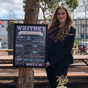 Dirty 30 Birthday Chalkboard - Adult Cake Smash Chalkboard - Rose Gold Chalkboard - Pink and Gold 30th Birthday - 30th Birthday Sign image 13