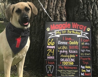 Puppy Party Chalkboard - Digital - Dog First Birthday Chalkboard - Puppy Party - Doggie's 1st Birthday - BowWow Chalkboard - Paws - Woof