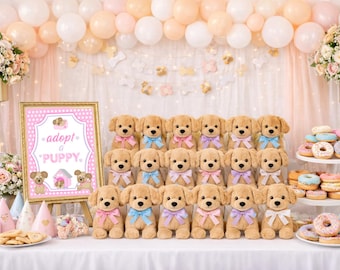Adopt a Puppy Sign - Cute Puppy Party Decor - Instant Download - Puppy Party Signs - Adopt A Puppy - Dog Birthday Theme - First Birthday
