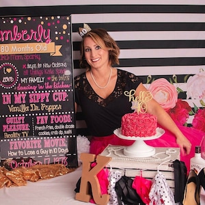 40th Birthday Chalkboard - Pink and Gold Birthday Chalkboard - Digital - Adult Chalkboards - Adult Cakesmash - 40th Birthday Sign - Red/Gold