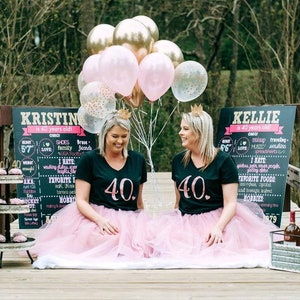 Pink and Gold 30th Birthday Chalkboard Pink and Gold Adult Birthday 30th Birthday Chalkboard 30 AF Adult cake smash Any Age image 10