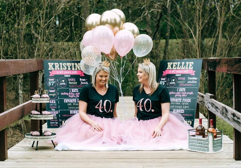 Pink and Gold 30th Birthday Chalkboard Pink and Gold Adult Birthday 30th Birthday Chalkboard 30 AF Adult cake smash Any Age image 10