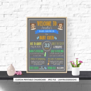 baby shower chalkboard sign ideas