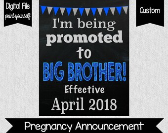 PRINTABLE Pregnancy Announcement Big Brother Announcement - Etsy