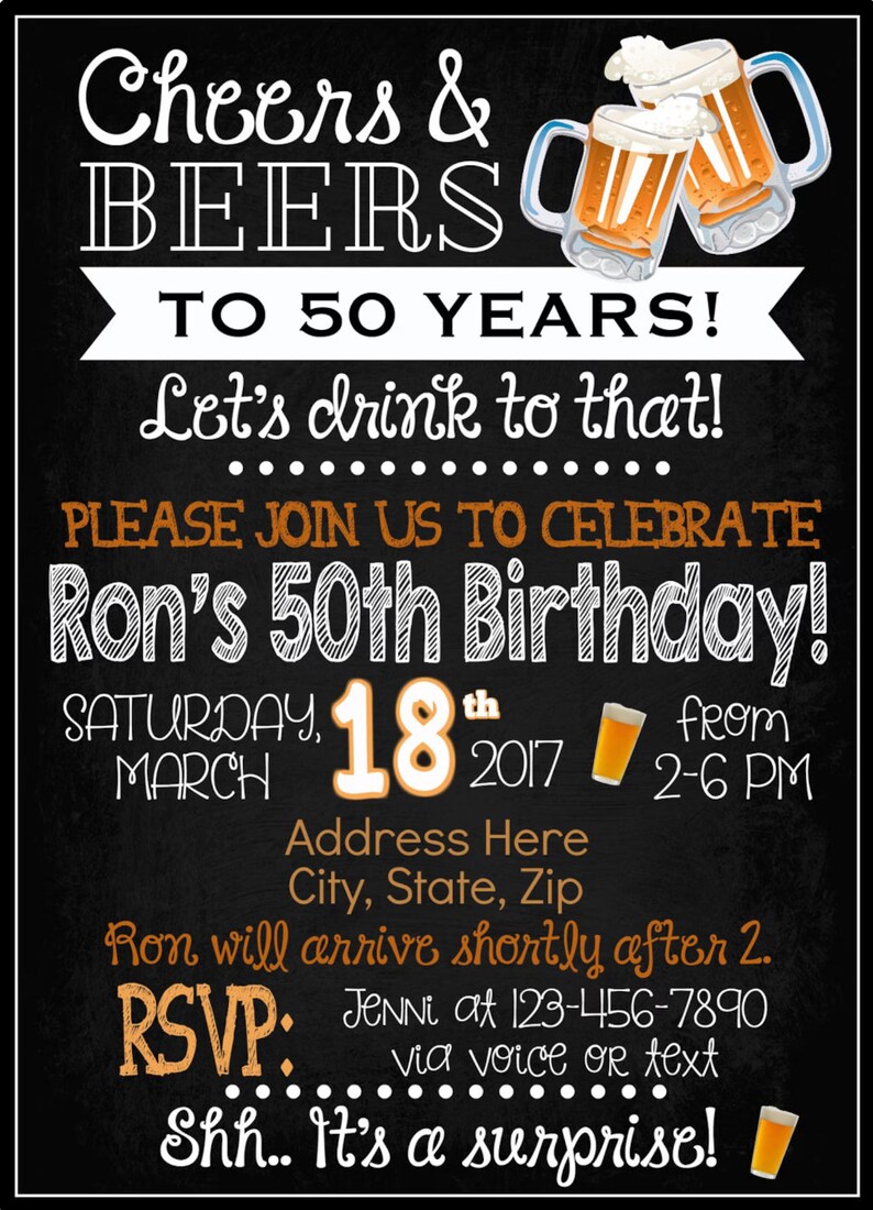 30th Birthday Party Invitation Any Age Digital Adult Birthday Invitation Cheers & Beers Cheers to 30 Years Dirty 30 30th image 5