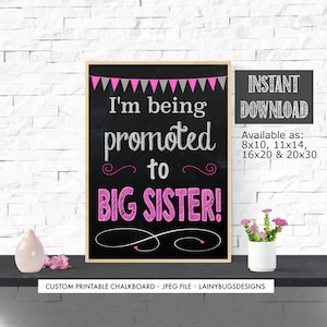 Big Sister Pregnancy Announcement - Digital - Instant Download - Not Personalized - Pregnancy Announcement - Big Sister To Be - Big Sister