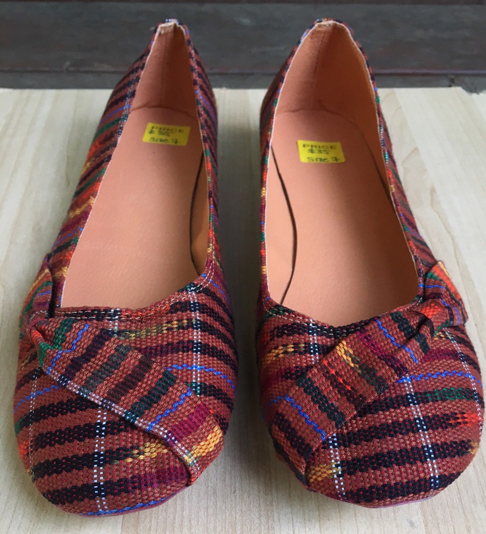 brown tones, guatemalan textiles, mayan, slip on, flat shoes, ballet flats, handmade, handwoven