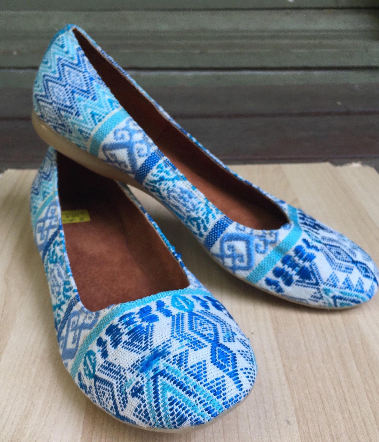 blue tones, hand embroidered, slip one flats, ballet, handmade guatemalan textiles, huipil, guipil
