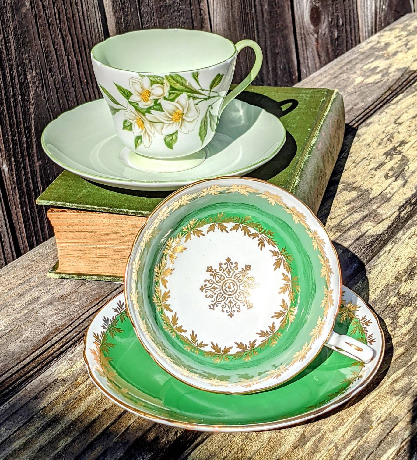 Fabulous Syringa Pattern Mint Green Shelley Bone China