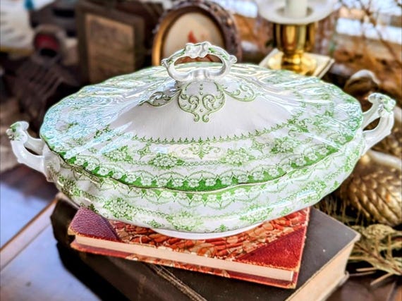 1892〜1925年】JHW&SONS HANLEY ウィローデザート皿