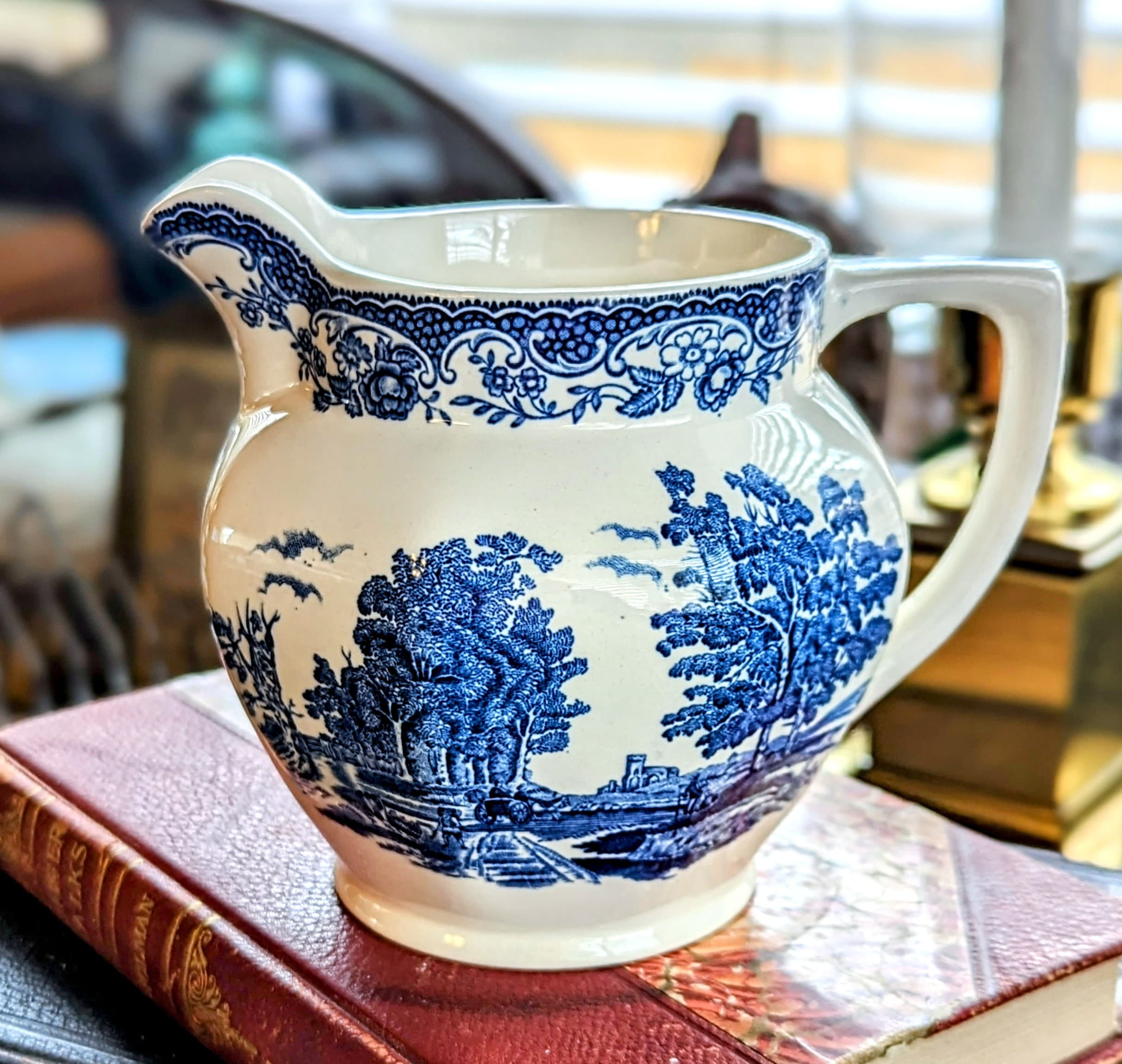 ジャスパー クリーマー ブルー ホワイト 英国 Blue and White Pitcher England - Etsy