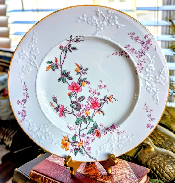 Vintage Spode Copeland Dinner Plate: Blanche De Chine Roberta