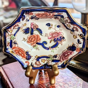 メイソンズ マンダレイ トレイ MASON'S リーフ型 トレイ Blue