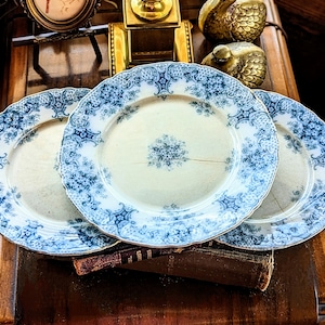 フローブルー Wood & Son Flow blue アンティーク プレート フローブルー Wood & Son Flow blue アンティーク プレート Antique