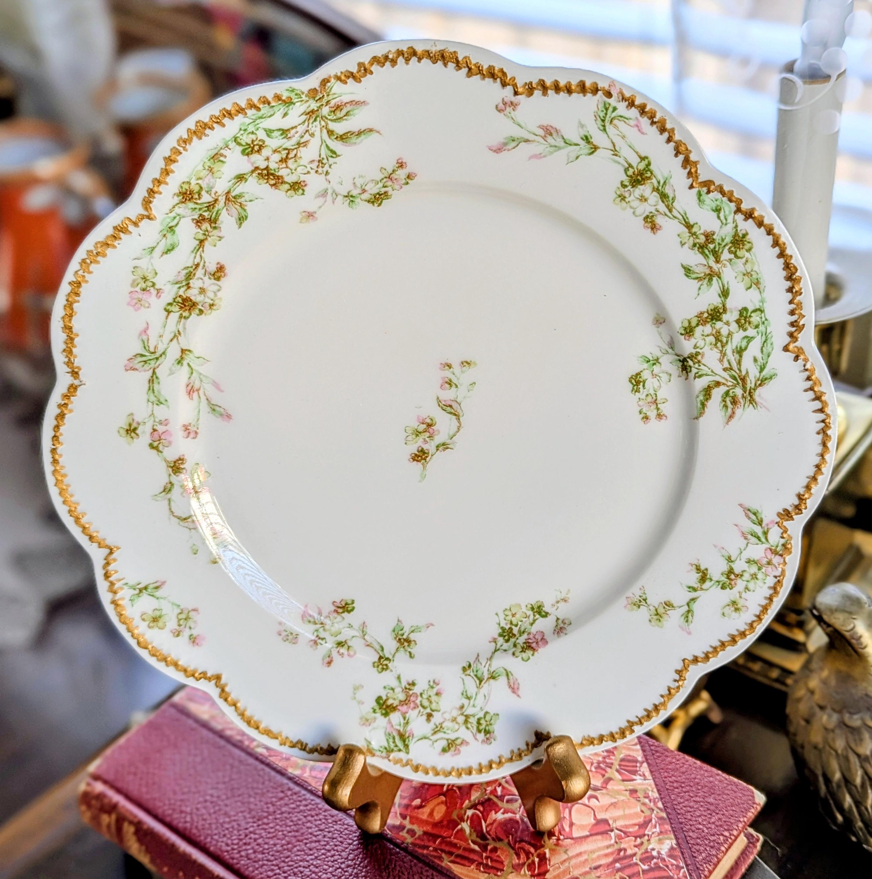 Limoges Haviland Pink and Green Flowers - Etsy