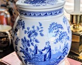 → View on Etsy: Vintage Spode Blue Room Collection Lidded Biscuit Jar – Girl At Well Scene Vintage Spode Blue Room Collection Lidded Biscuit Jar – Girl At Well Scene