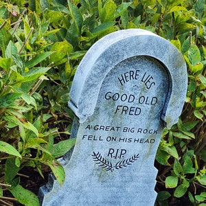 Disney Haunted Mansion Good Old Fred carved tombstone UPDATED