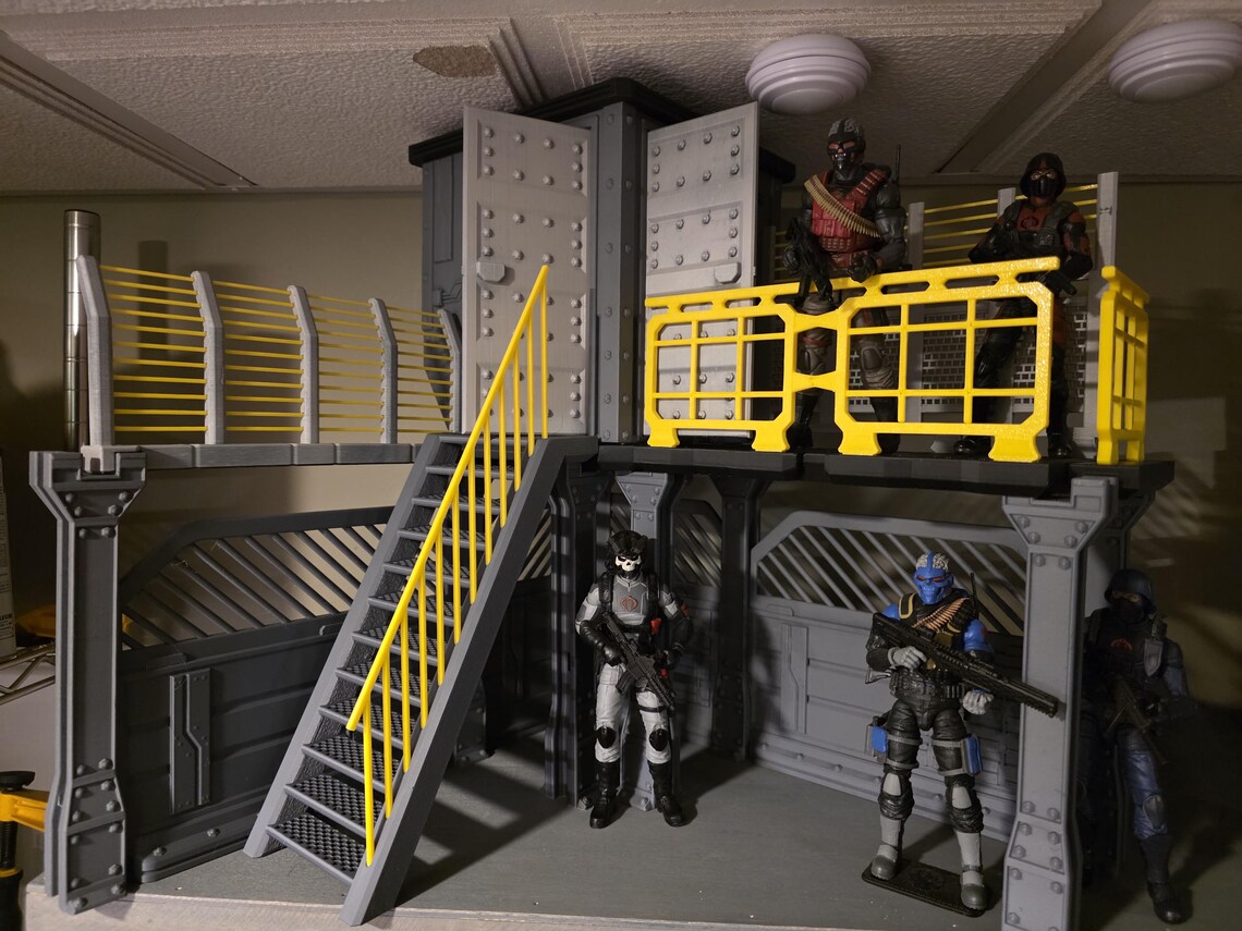 1/12 Scale Action Figure Modular Base Camp Watchtower Section Military ...