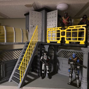 1/12 Scale Action Figure Modular Base Camp Watchtower Section Military ...