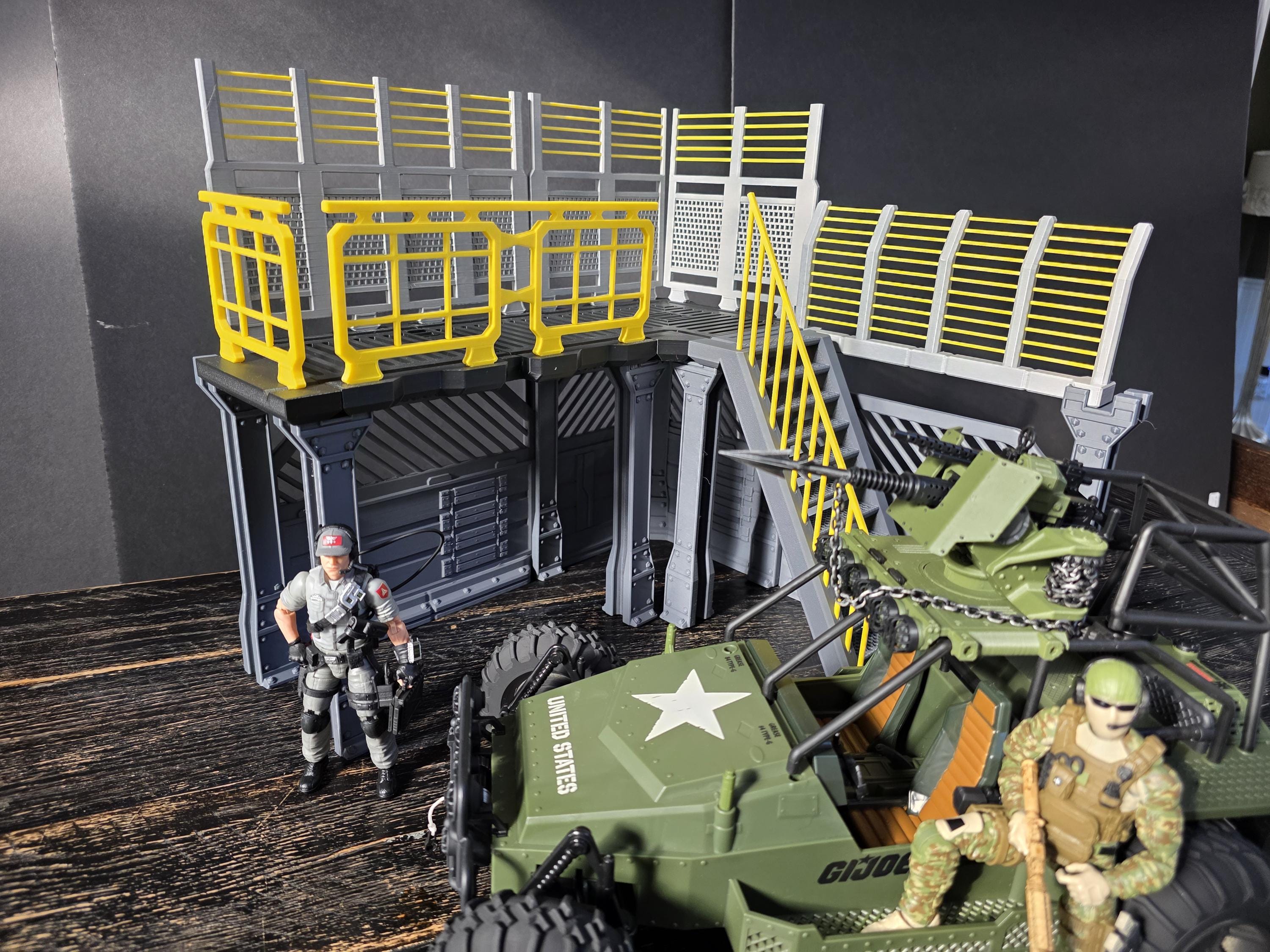 1/12 Scale Action Figure Modular Base Camp Military Themed GI Joe ...