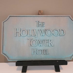 Disney Hollywood Tower of Terror Aged Bronze sign CUSTOM LISTING