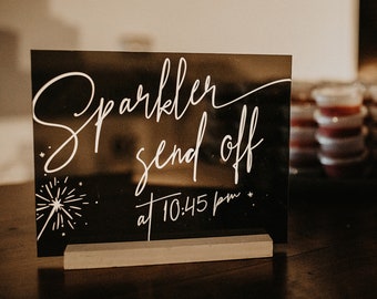 Customizable Sparkler Send Off Acrylic Wedding Sign
