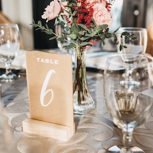 Aangepaste acryl tafelnummers / roségoud / goud / middelpunt / tafelopstelling / bruiloft
